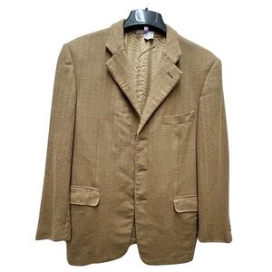 Ermenegildo Zegna Wool & Cashmere Blazer – Made in Italy – Tan Herringbone